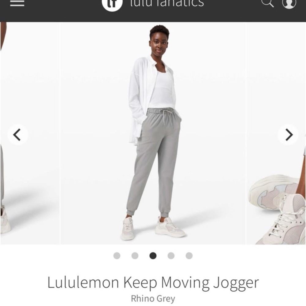 Lululemon Keep Moving Jogger Rhino Grey Size 14